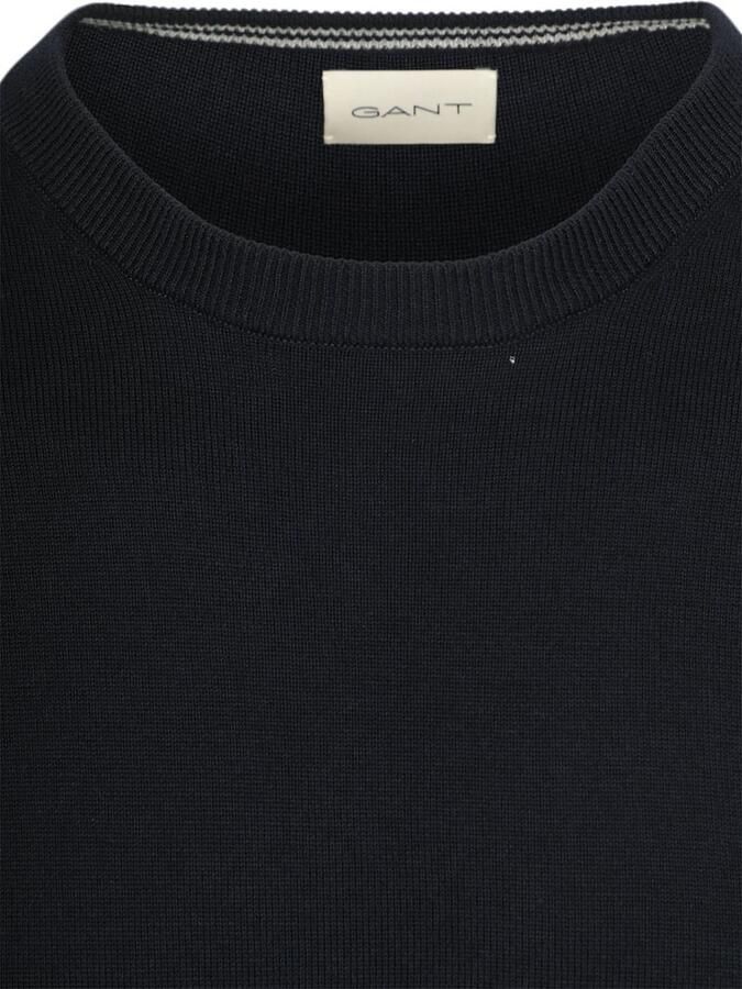 Gant Trui met ronde hals CLASSIC COTTON C-NECK Premium gebreide trui van zacht 100% katoen overgangstrui - Foto 6