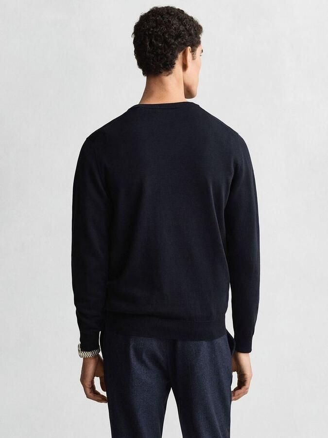 Gant Trui met V-hals CLASSIC COTTON V-NECK Premium gebreide jersey van zacht 100% katoen overgangstrui - Foto 3