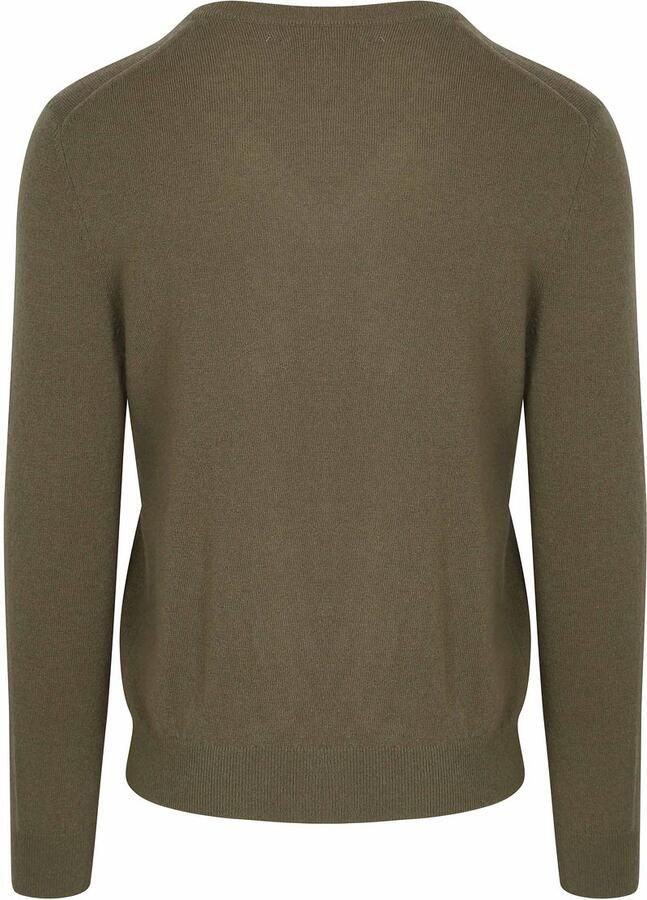Gant Pullover V-Hals Woolblend Army Groen