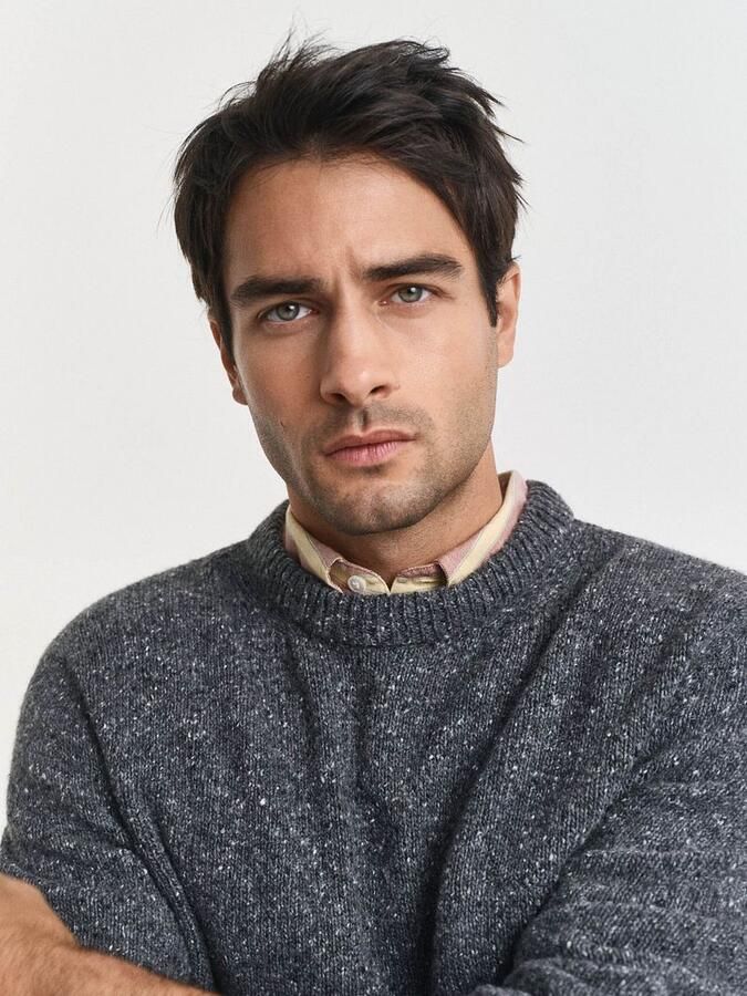 Gant Pullover Wool Blend Antraciet