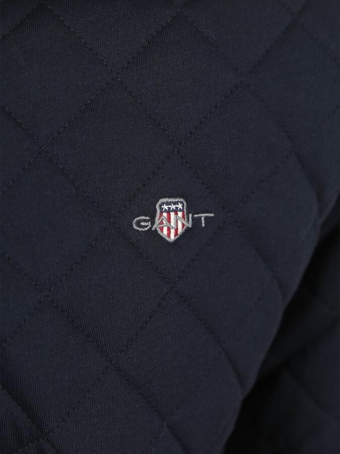 Gant Quilted Mocker Pullover Navy