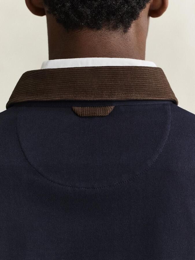 Gant Rugger Shield Corduroy Polo Navy - Foto 3
