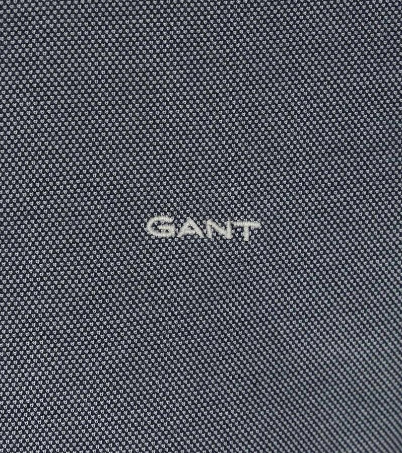Gant poloshirt normale fit blauw effen Pima katoen - Foto 2