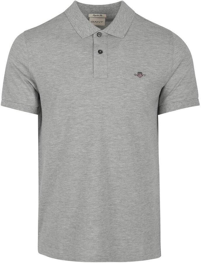 Gant Poloshirt REG SHIELD SS PIQUE POLO met logo en platte breikraag 100% katoen pique - Foto 5