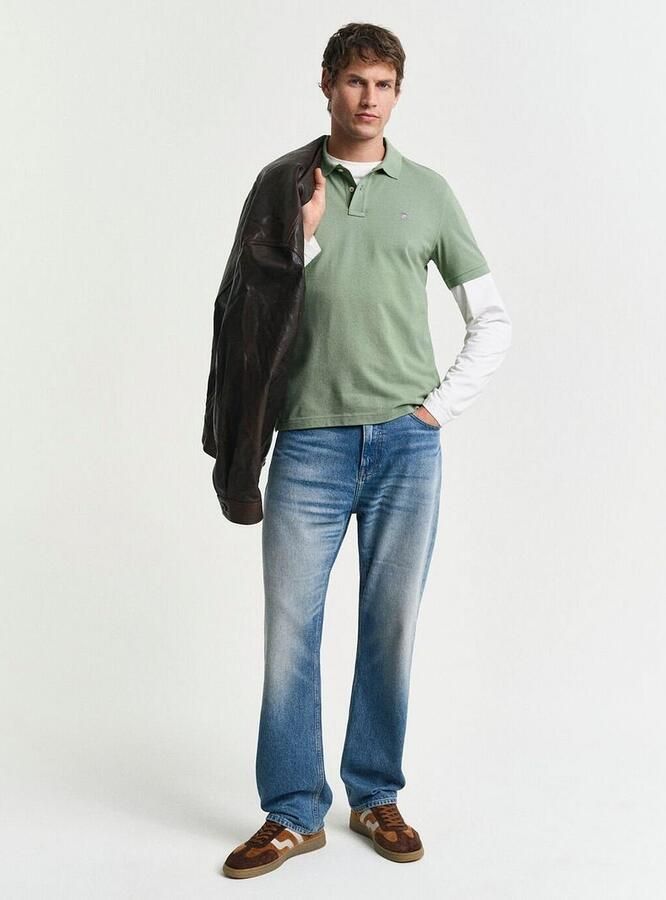 Gant T-shirt Shield Piqué Poloshirt Groen - Foto 3