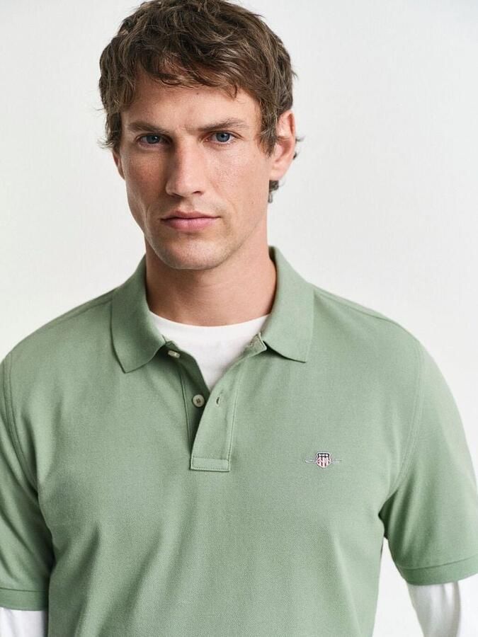 Gant T-shirt Shield Piqué Poloshirt Groen - Foto 2