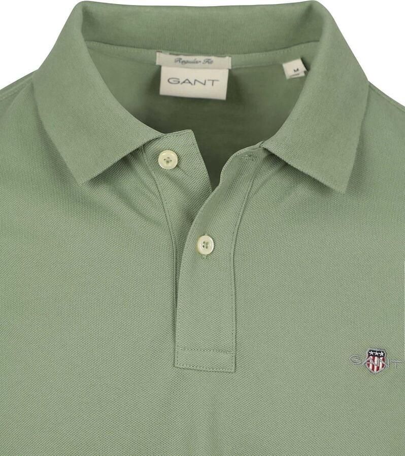 Gant T-shirt Shield Piqué Poloshirt Groen