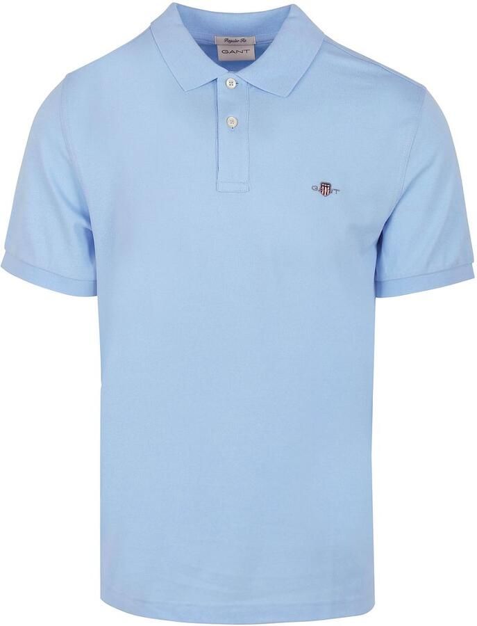 Gant Poloshirt REG SHIELD SS PIQUE POLO met logo en platte breikraag 100% katoen pique - Foto 10