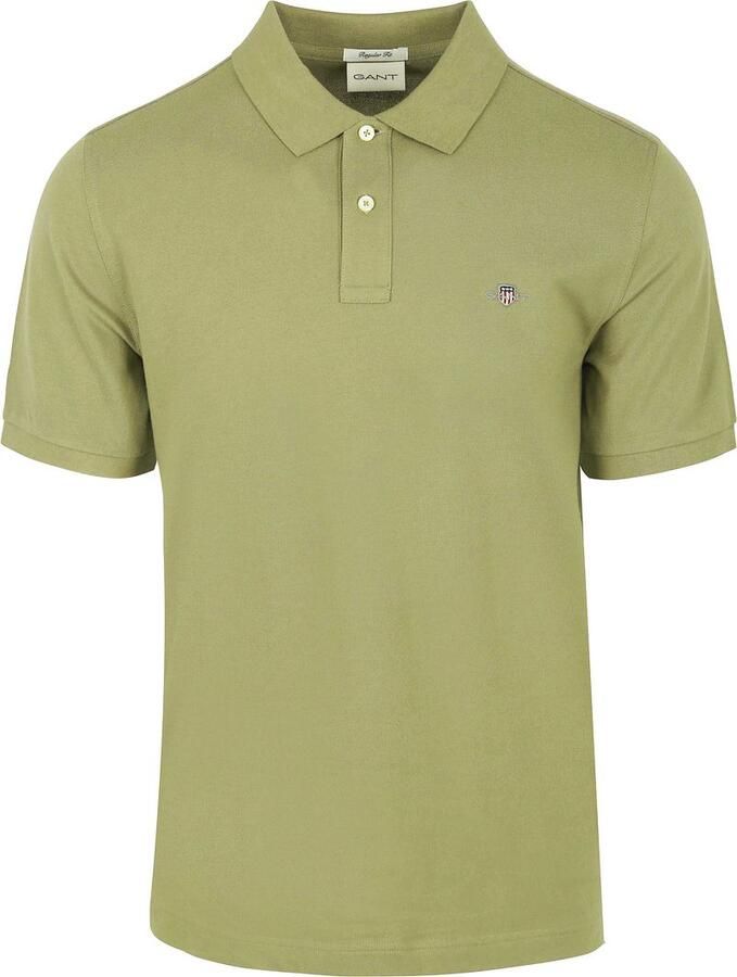 Gant Poloshirt REG SHIELD SS PIQUE POLO met logo en platte breikraag 100% katoen pique - Foto 3
