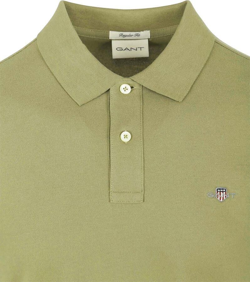 Gant Poloshirt REG SHIELD SS PIQUE POLO met logo en platte breikraag 100% katoen pique