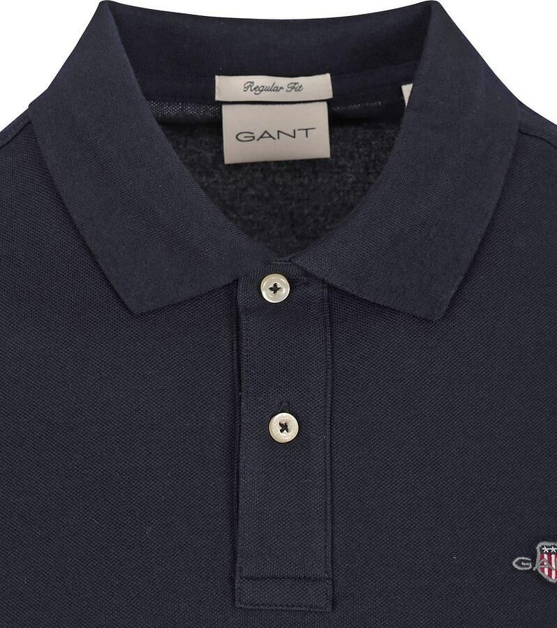 Gant Poloshirt REG SHIELD SS PIQUE POLO met logo en platte breikraag 100% katoen pique - Foto 2