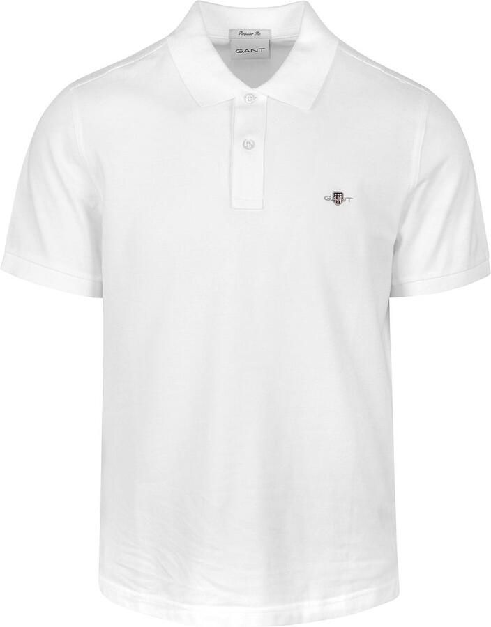 Gant Poloshirt REG SHIELD SS PIQUE POLO met logo en platte breikraag 100% katoen pique - Foto 8