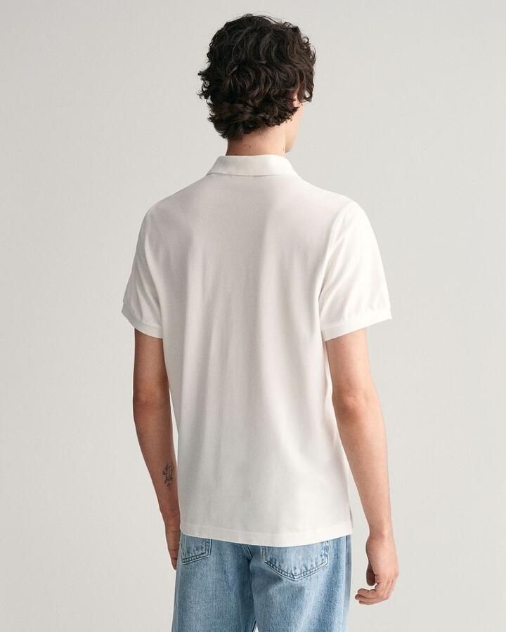 Gant Poloshirt REG SHIELD SS PIQUE POLO met logo en platte breikraag 100% katoen pique - Foto 16