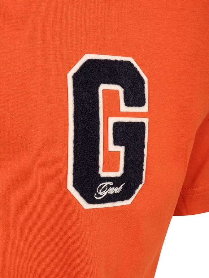 Gant T-shirt G-Badge Logo Oranje