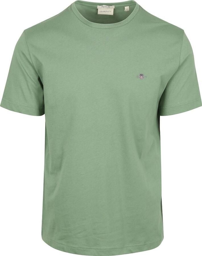 Gant T-shirt REG SHIELD SS T-SHIRT met logoborduursel op borsthoogte - Foto 2