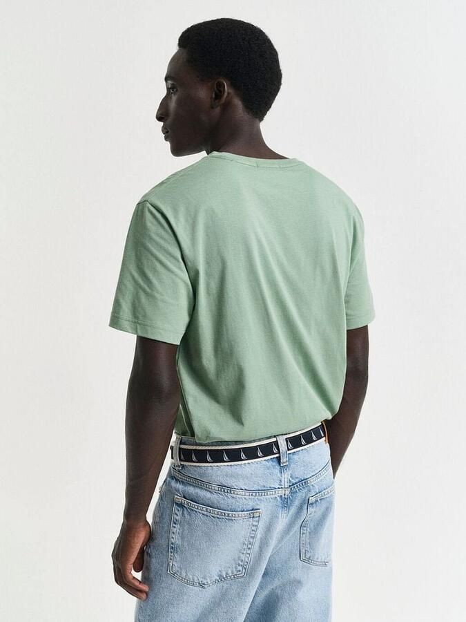 Gant T-shirt REG SHIELD SS T-SHIRT met logoborduursel op borsthoogte - Foto 8