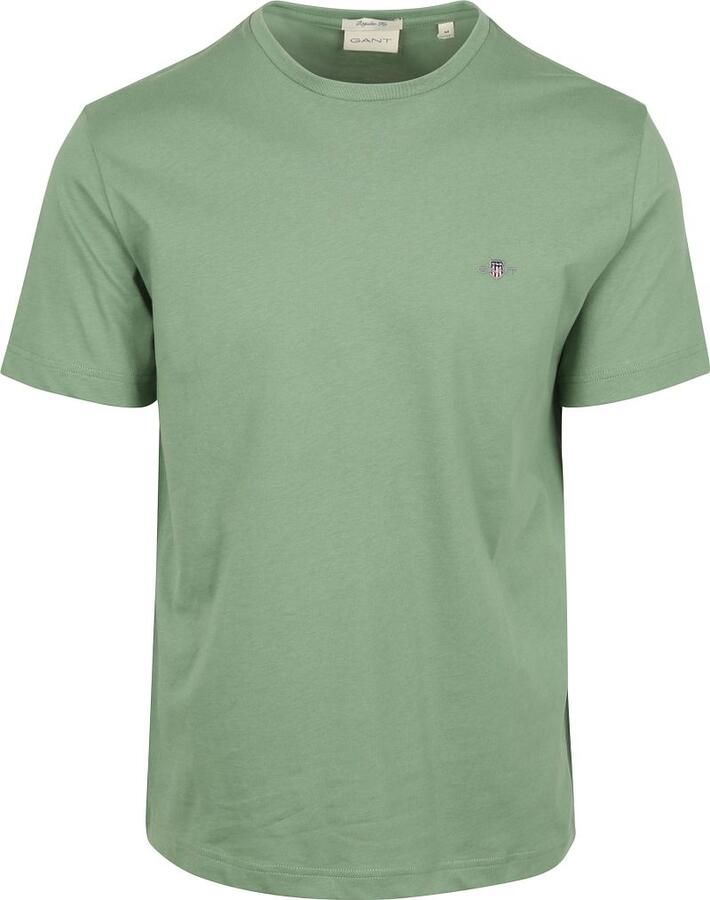 Gant T-shirt REG SHIELD SS T-SHIRT met logoborduursel op borsthoogte - Foto 3