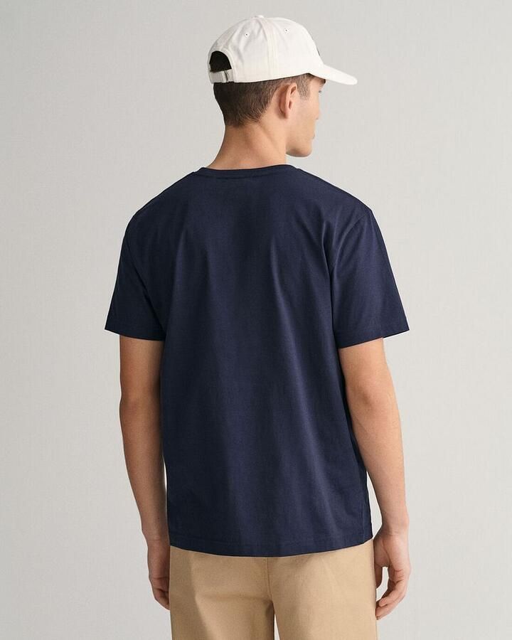 Gant T-shirt REG SHIELD SS T-SHIRT met logoborduursel op borsthoogte - Foto 3