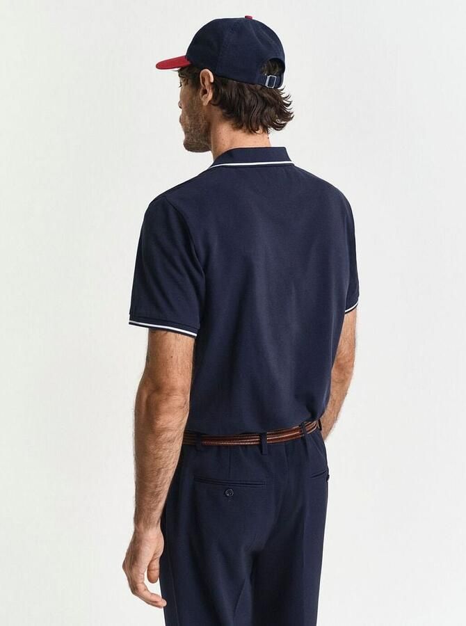 Gant Poloshirt REG CONTRAST PIQUE SS RUGGER met contrastkleurige inzetten - Foto 10