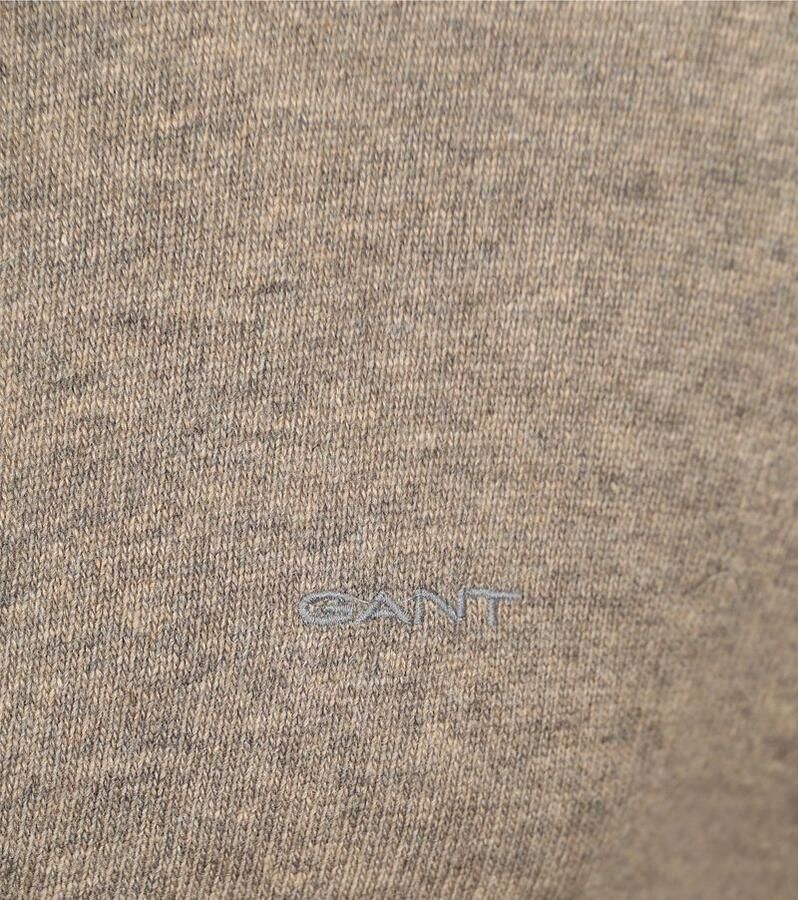 Gant Gebreid jack van lamswolmix met opstaande kraag en labelstitching - Foto 2