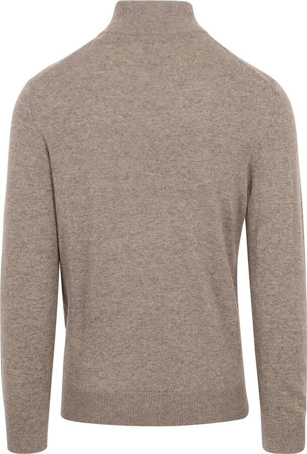 Gant Gebreid jack van lamswolmix met opstaande kraag en labelstitching