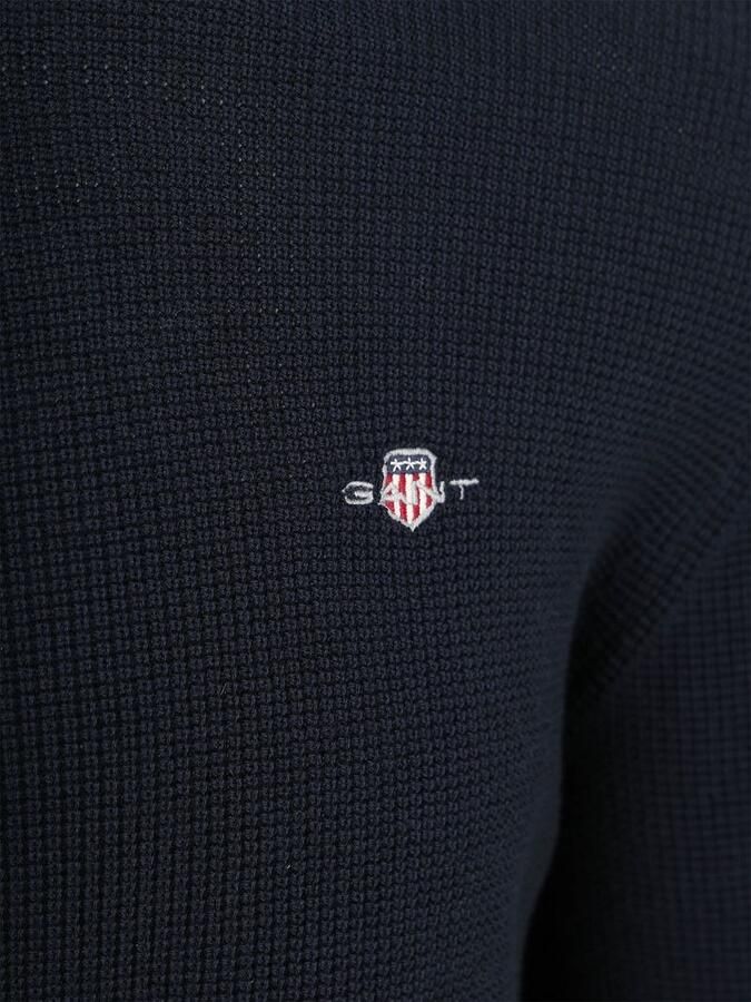 Gant T-shirt met ronde hals en labelstitching