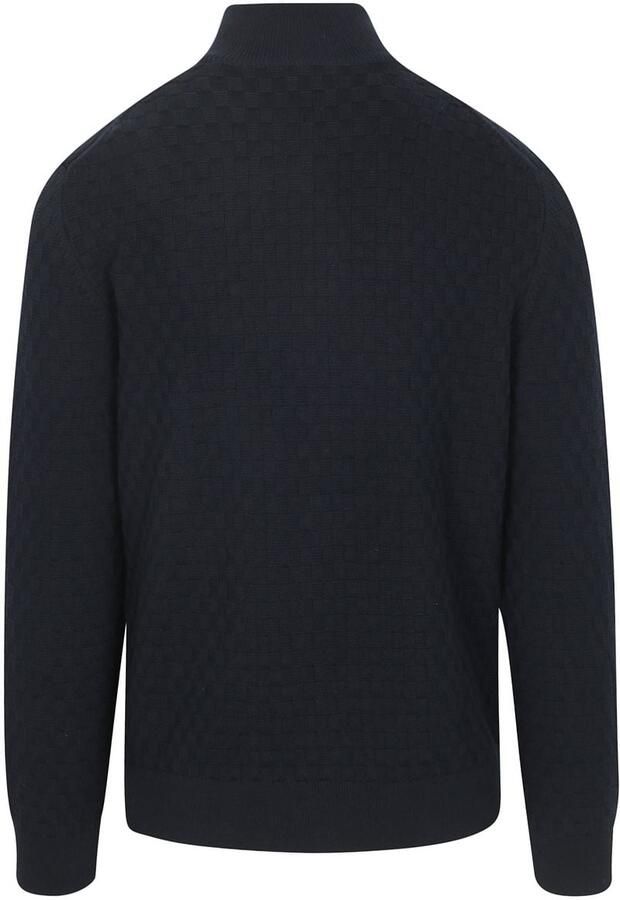 GANT gebreid vest donkerblauw - Foto 4