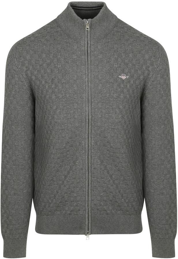 Gant Vest Texture Grijs