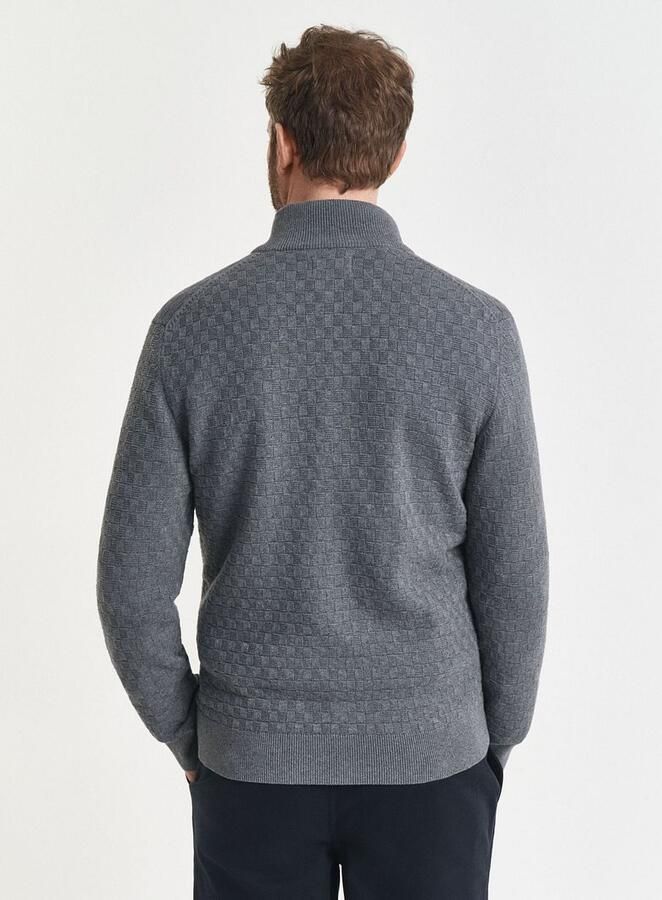 Gant Vest Texture Grijs - Foto 5