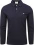 Gant Donkerblauwe polo met lange mouwen en 2 knopen Blue Heren - Thumbnail 2