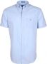 Gant casual overhemd korte mouw wijde fit lichtblauw effen katoen - Thumbnail 4