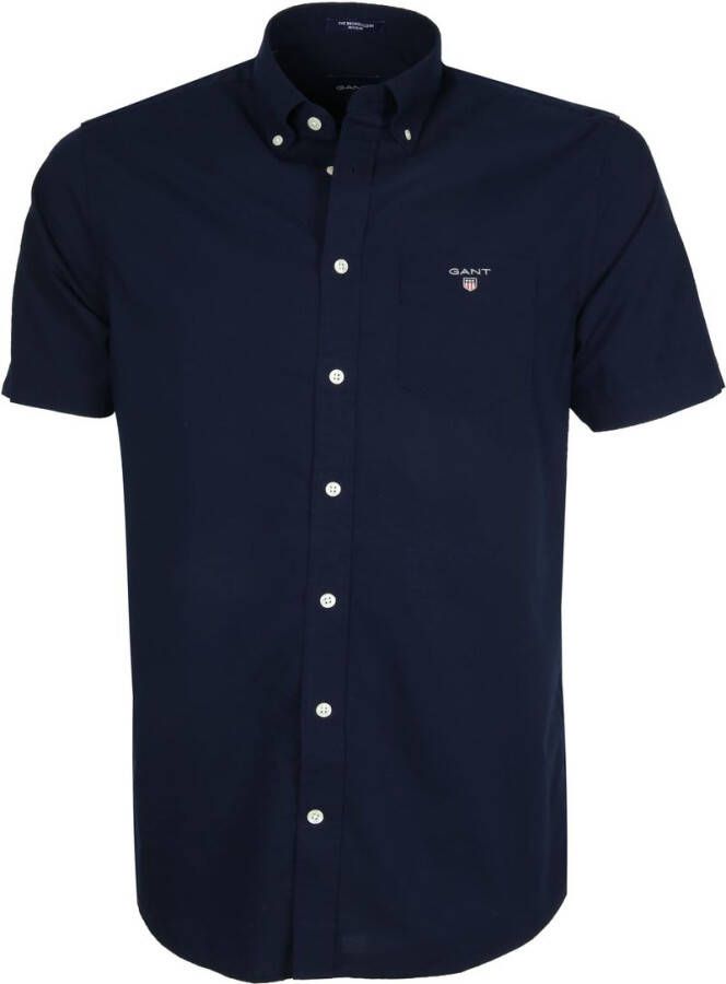 Gant Casual overhemd korte mouw donkerblauw Blue Heren - Foto 2