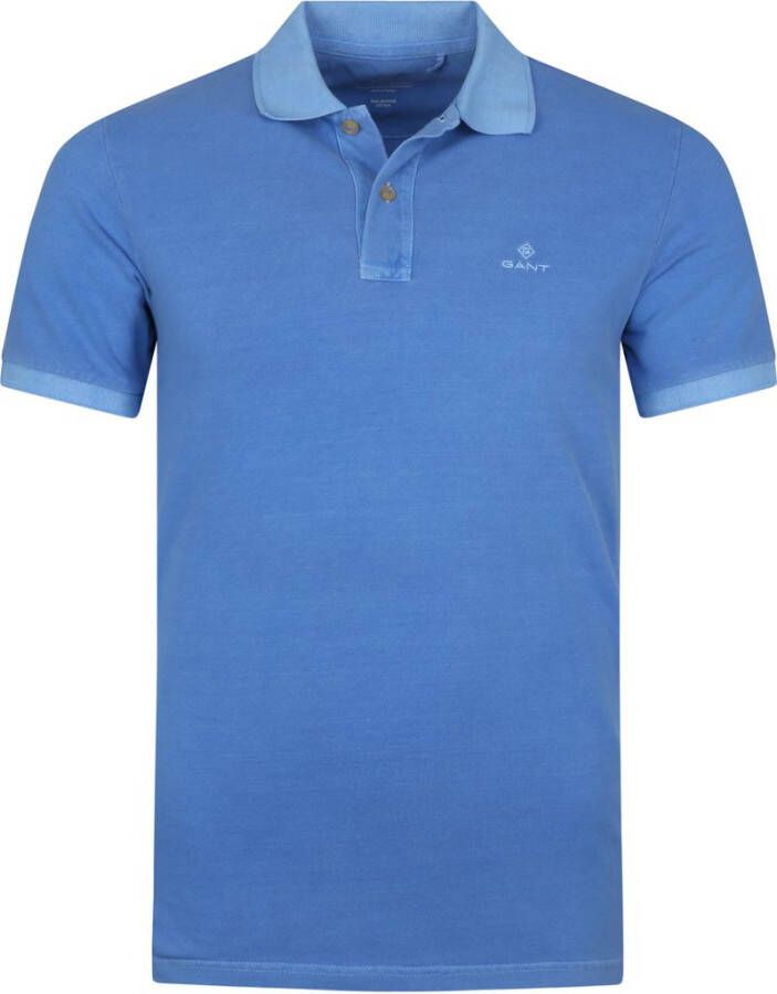 Gant Sunbleached Pique Rugger Polo Blauw Heren
