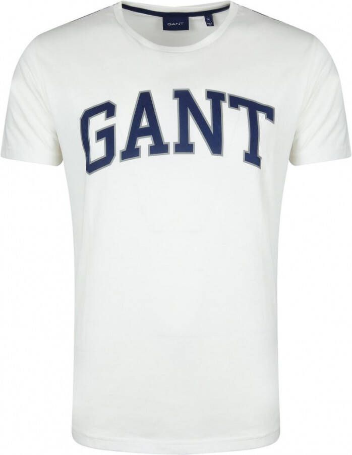 Gant Boogoverzicht SS T-shirt Wit Heren