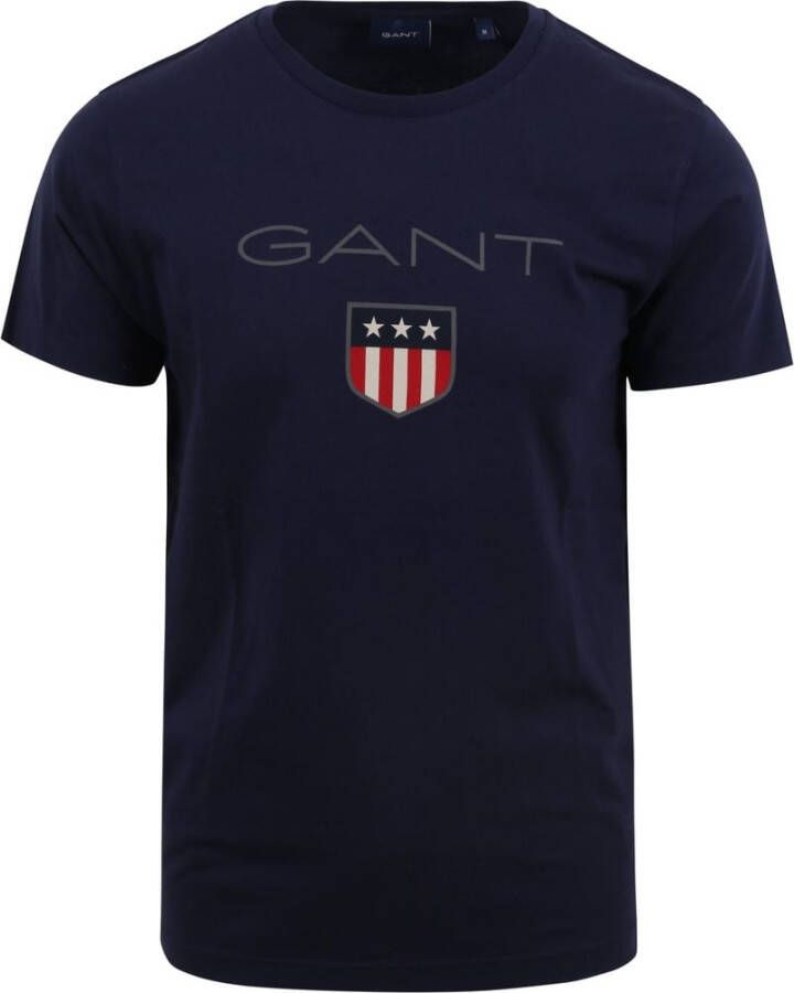 Gant T-shirt Shield Logo Donkerblauw