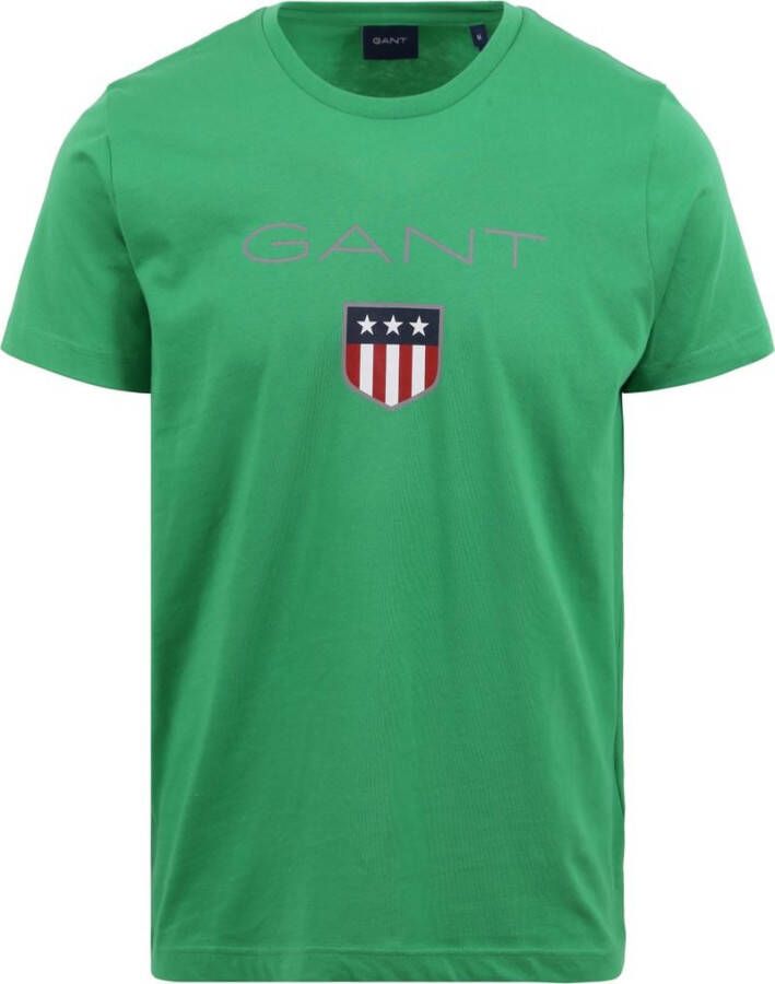 Gant T-shirt Shield Logo Groen