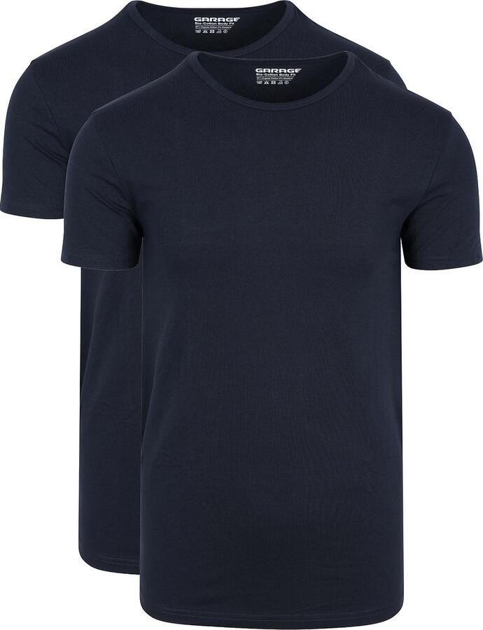 Garage 2-Pack Basic T-shirt Bio Donkerblauw