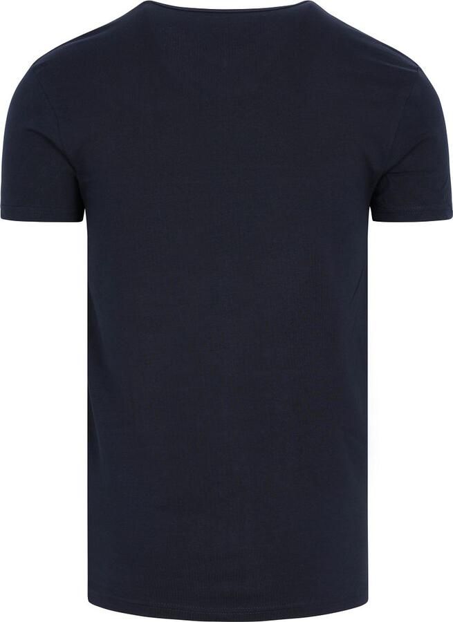 Garage 2-Pack Basic T-shirt Bio V-Neck Donkerblauw - Foto 3