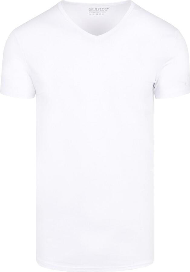 Garage 2-Pack Basic T-shirt Bio V-Neck Wit - Foto 4
