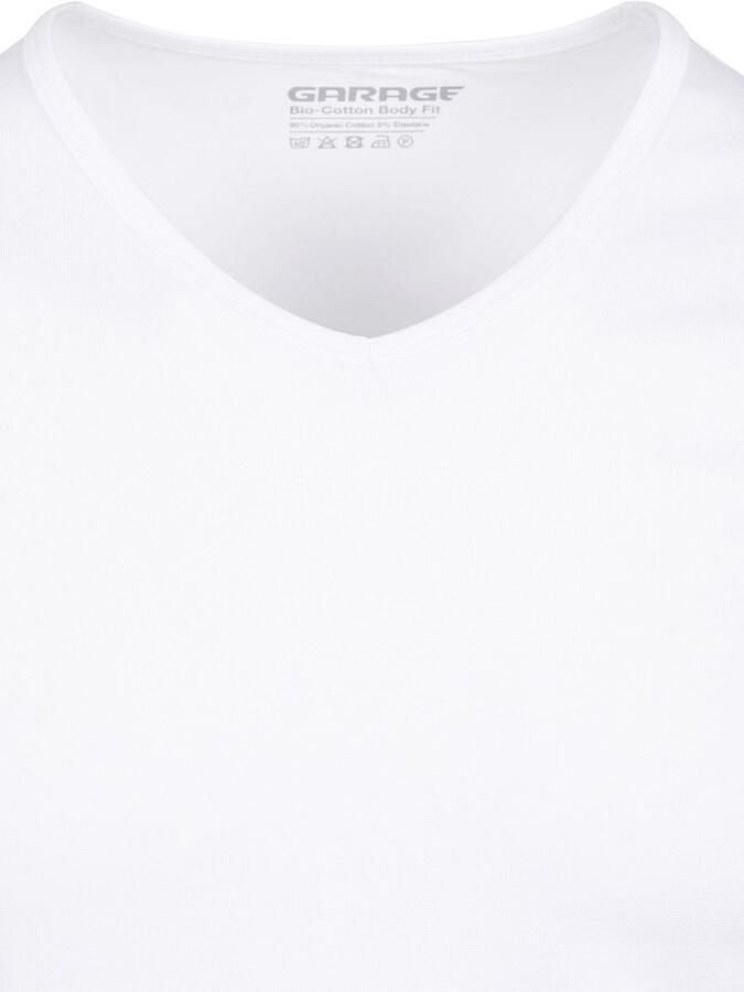 Garage 2-Pack Basic T-shirt Bio V-Neck Wit - Foto 2