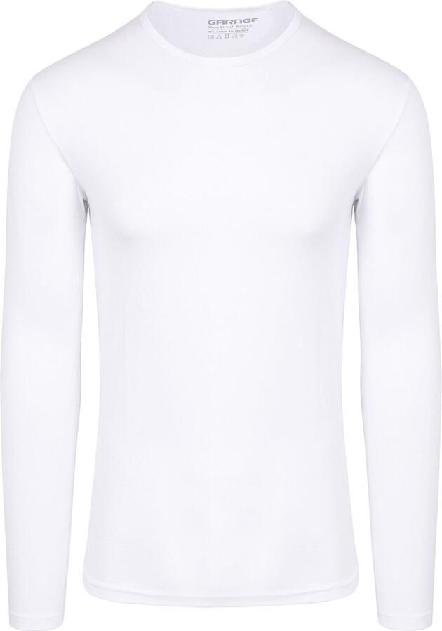 Garage Basic Longsleeve T-Shirt Stretch Wit