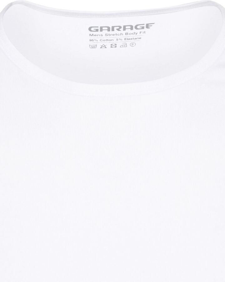 Garage Basic Longsleeve T-Shirt Stretch Wit - Foto 2