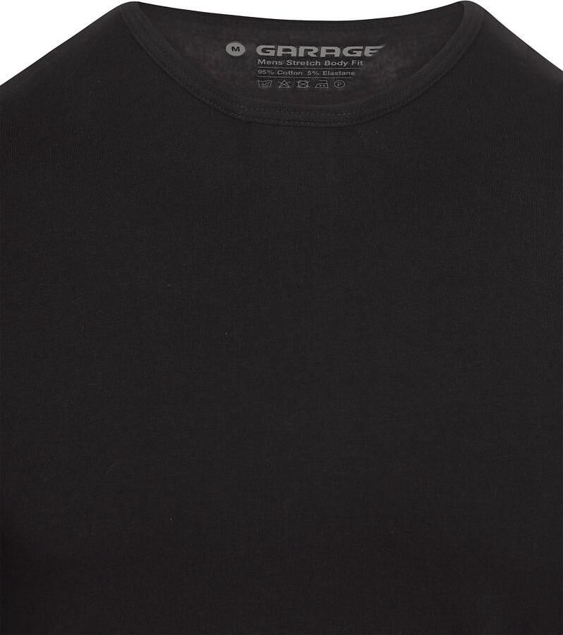 Garage Basic Longsleeve T-Shirt Stretch Zwart - Foto 2