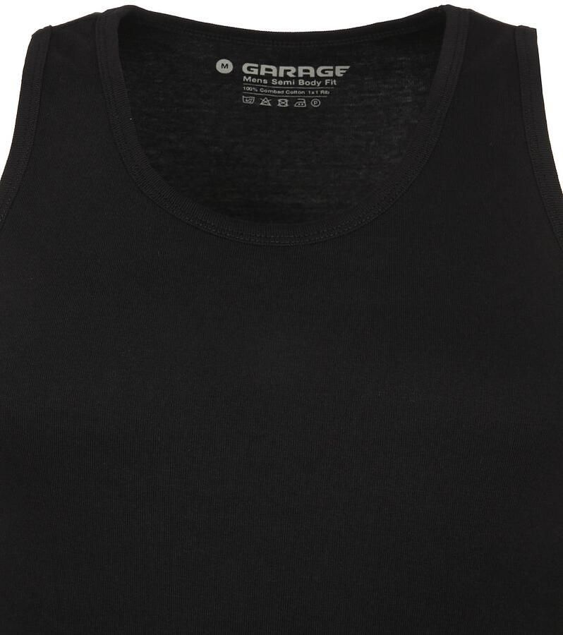 Garage Stretch Basic Singlet Zwart