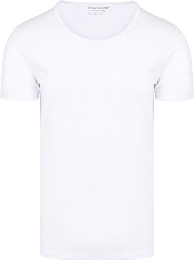 Garage T-shirt Stretch Basic Wit Diepe O-Hals - Foto 2