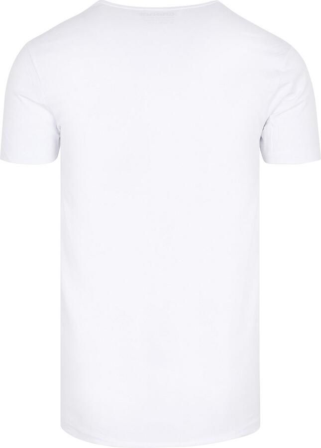 Garage T-shirt Stretch Basic Wit Diepe O-Hals - Foto 4