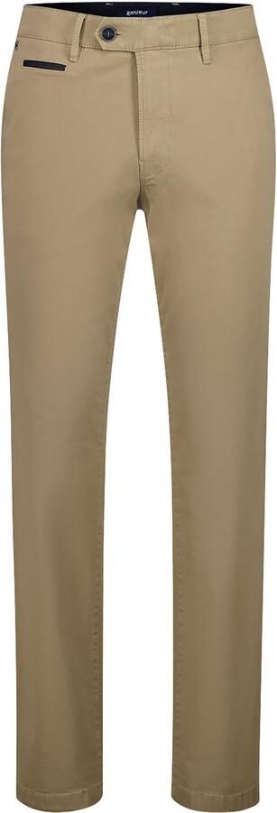 Gardeur katoenen broek Benny beige effen katoen - Foto 2