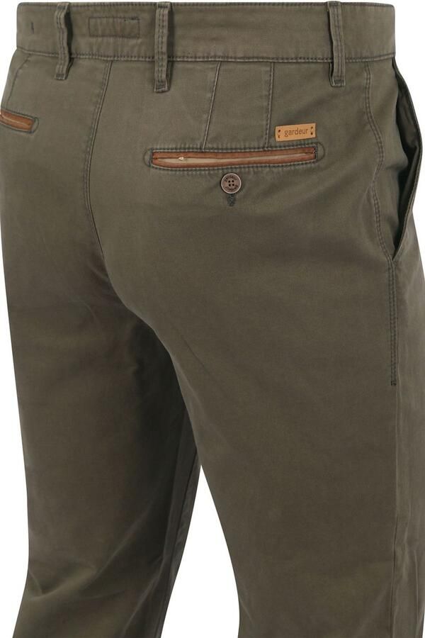 Atelier Gardeur Broek Chino Benny 3 Olijfgroen - Foto 3