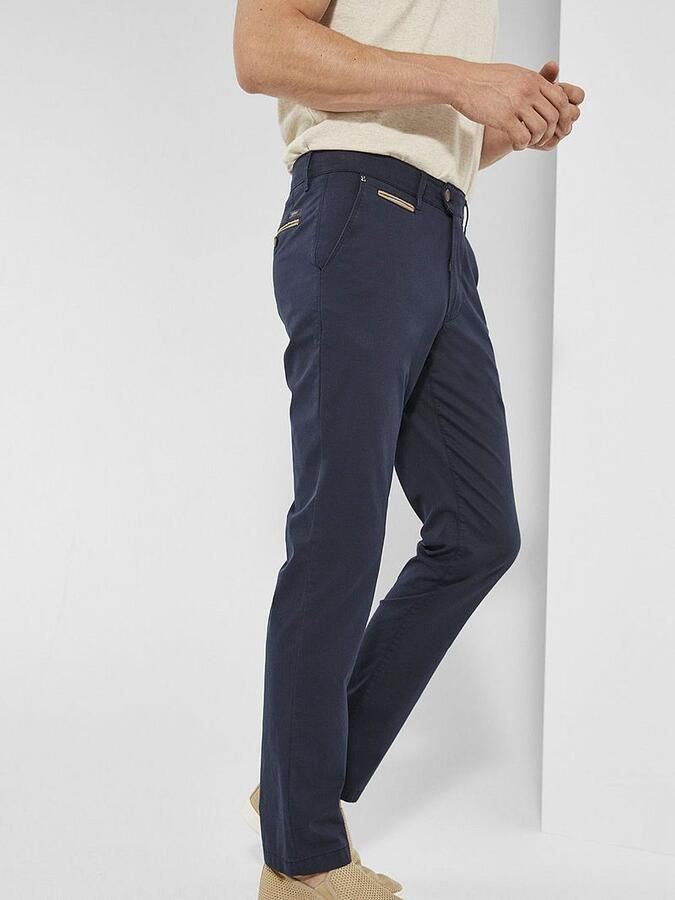 Gardeur Donkerblauwe Katoenen Broek Slim Fit Blue Heren