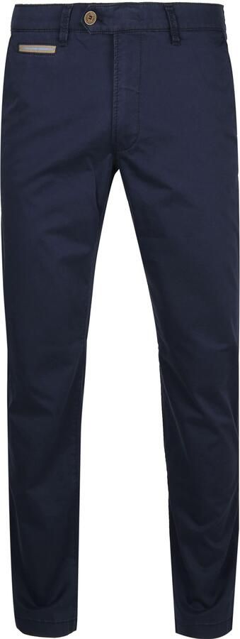 Gardeur Donkerblauwe Katoenen Broek Slim Fit Blue Heren